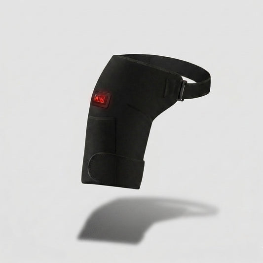 Attelle de thérapie pour la hanche Neo-Sweat noire avec panneau de contrôle lumineux pour la chaleur et les vibrations.